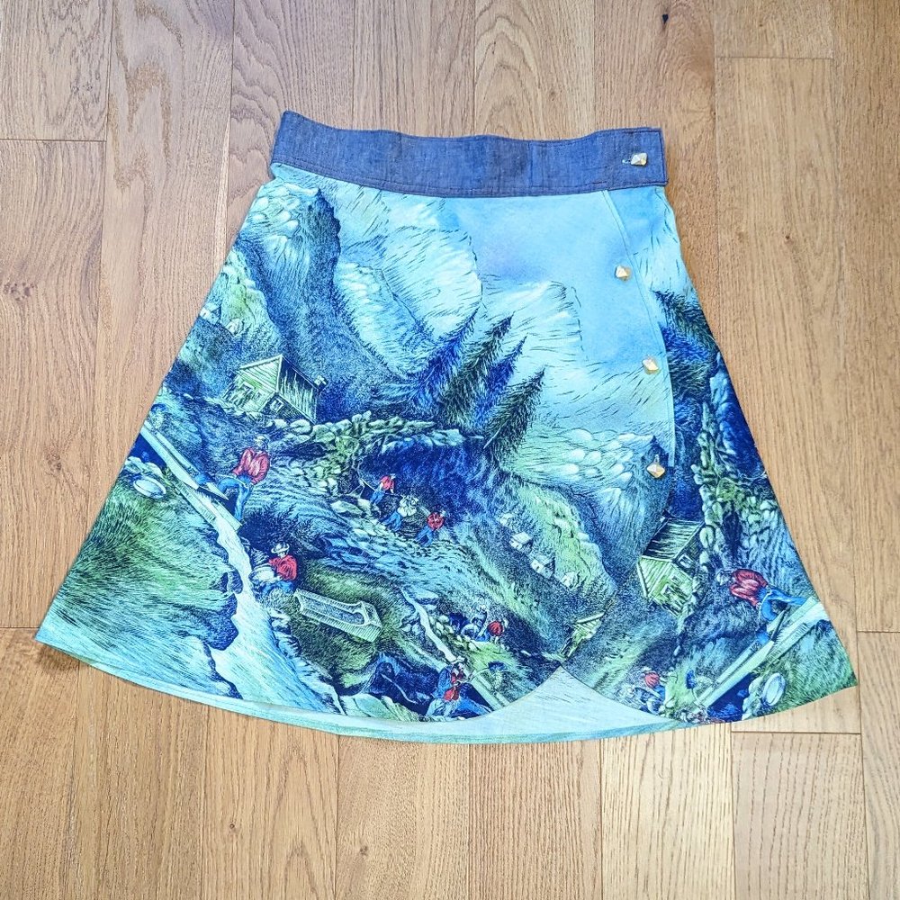 John Wolf Wrap Skirt Goldrush Mountain HANDMADE